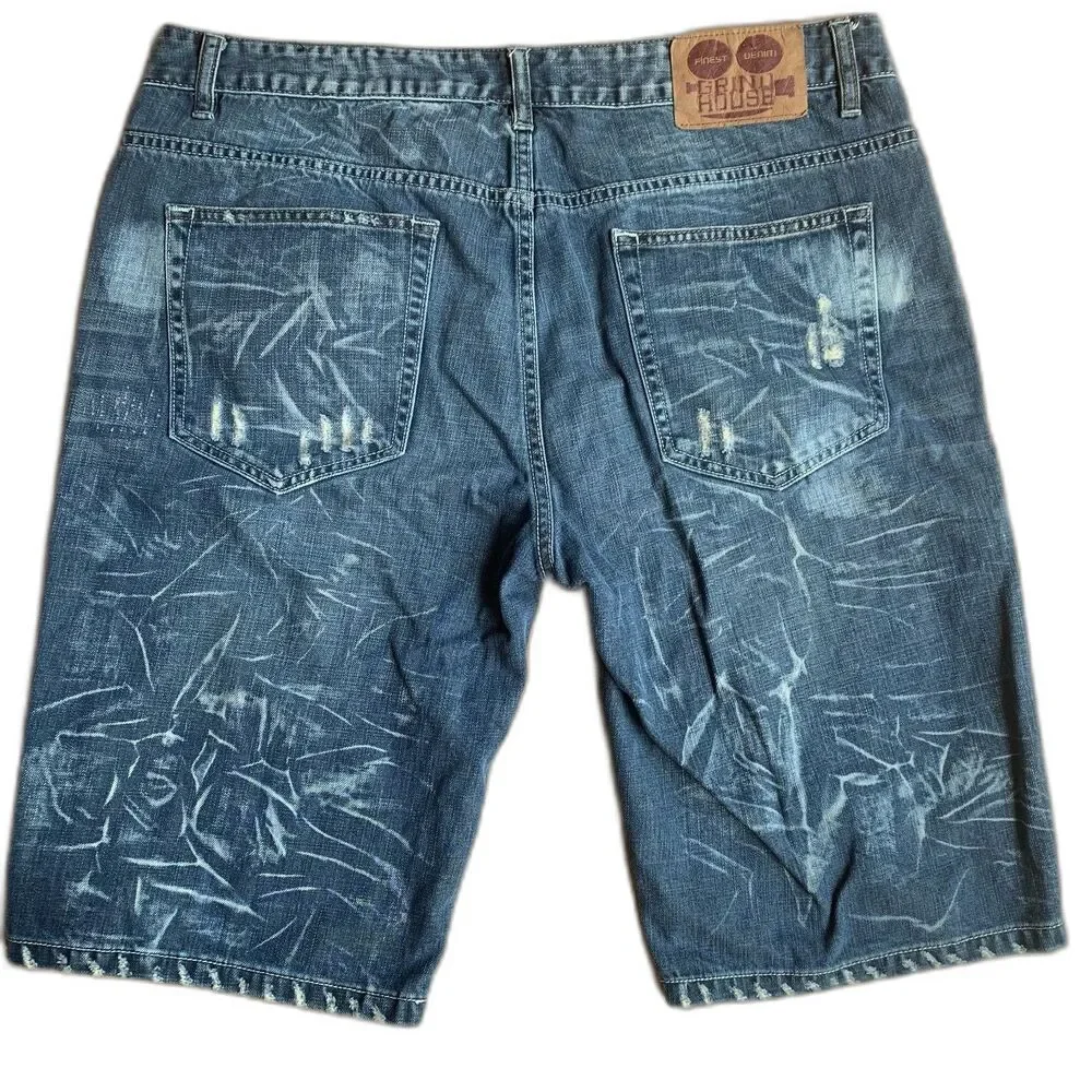 Grindhouse 1106 Men's‎ 38 Blue Denim Jean Shorts Dark Wash NWOT